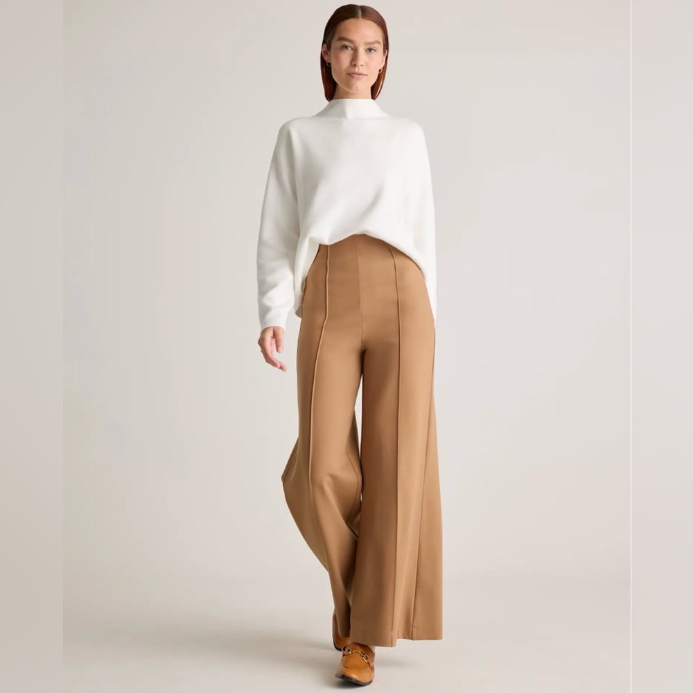 Quince Ultra-Stretch Ponte Super Wide Leg Pants